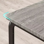 COZONY 5-delige keukentafel- en stoelenset voor 4 personen, rechthoekige eetkamerset met 4 gestoffeerde stoelen, ruimtebesparende diningset