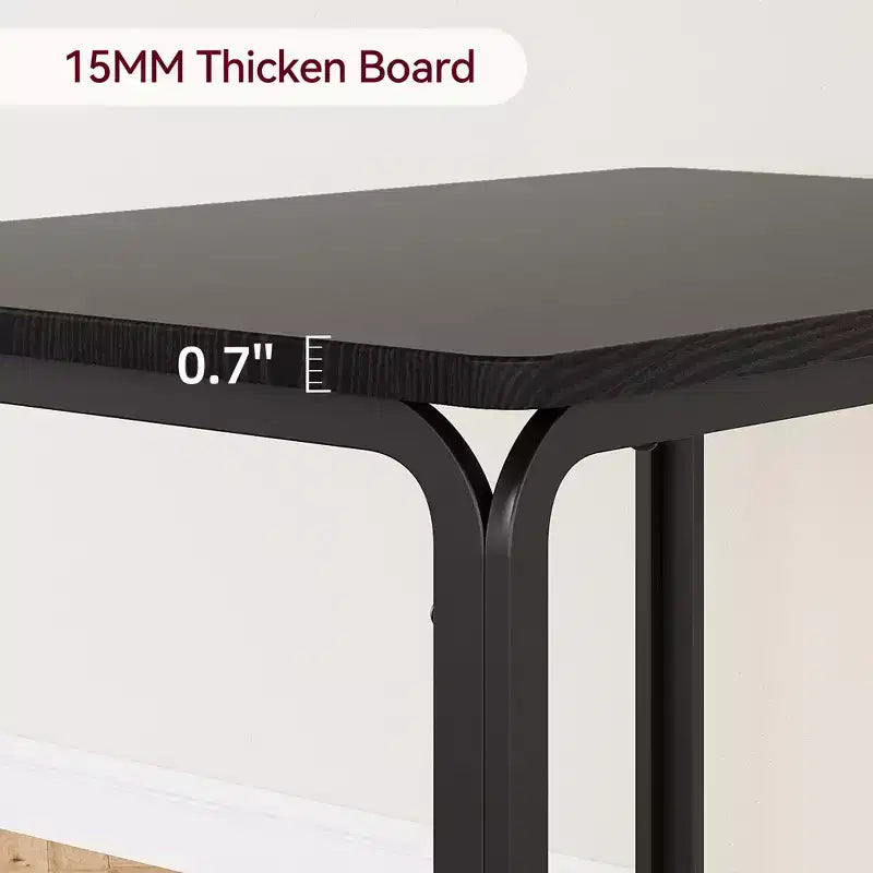 COZONY 5-delige keukentafel- en stoelenset voor 4 personen, rechthoekige eetkamerset met 4 gestoffeerde stoelen, ruimtebesparende diningset