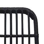 vidaXL Dining Set Black Poly rattan Large Stackable Outdoor Dining Set