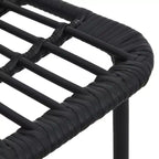 vidaXL Dining Set Black Poly rattan Large Stackable Outdoor Dining Set