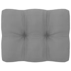 vidaXL Garden Lounge Set Gray, Pine Solid Pine Wood, Polyester Large