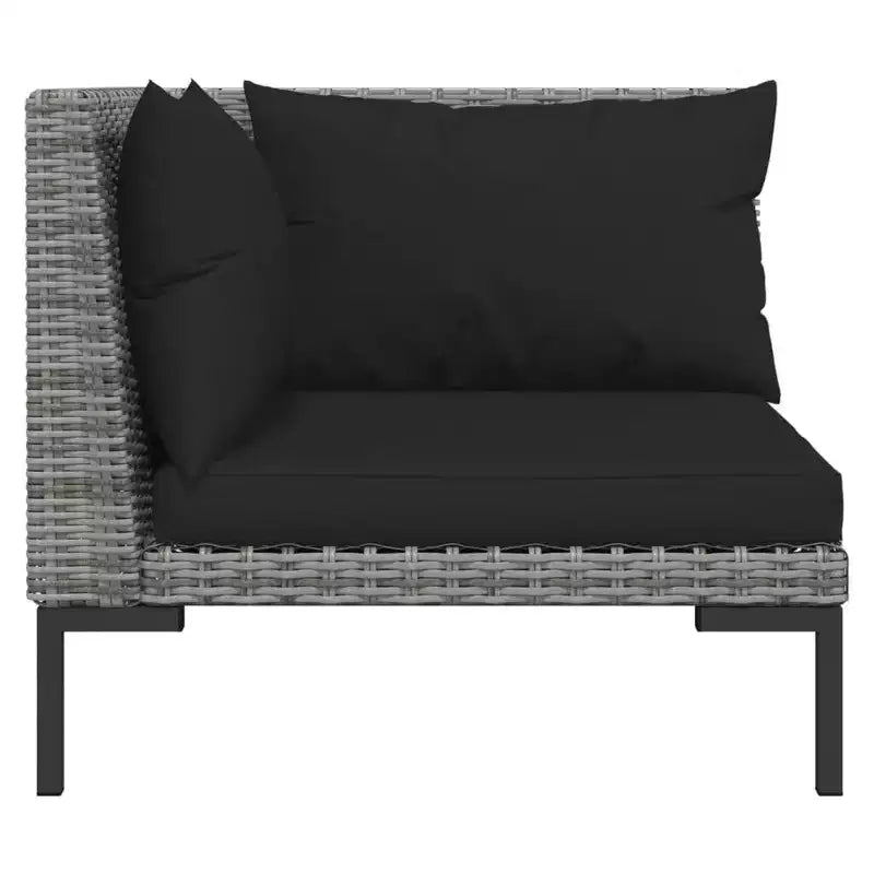 vidaXL Garden Lounge Set Dark Grey Powder-coated steel Large