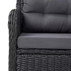 vidaXL Dining Set Black, Dark Gray Solid acacia wood Large