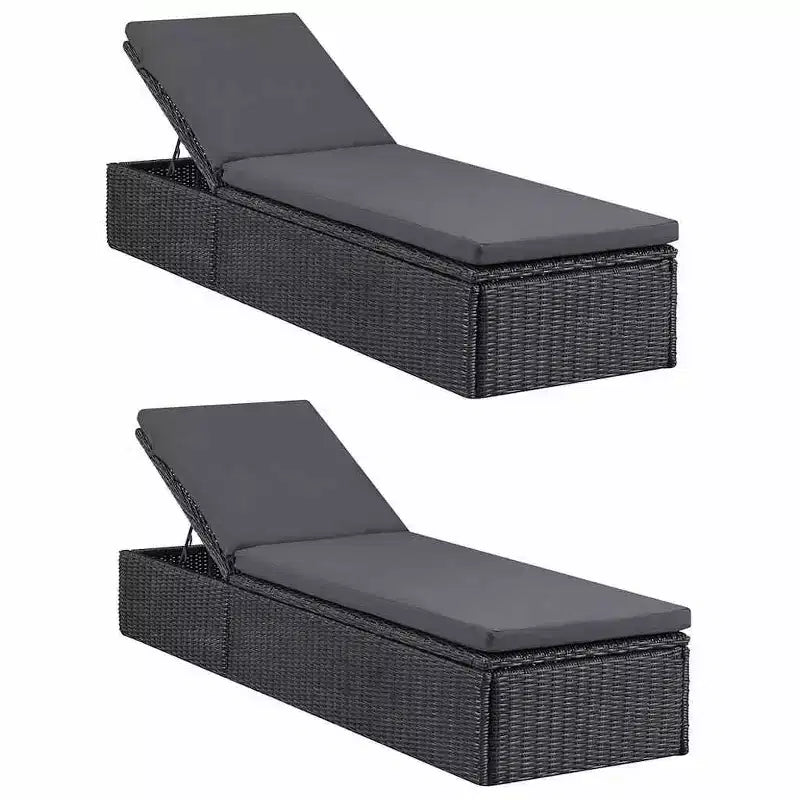 vidaXL Dining Set Black, Dark Gray Solid acacia wood Large