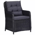 vidaXL Dining Set Black, Dark Gray Solid acacia wood Large