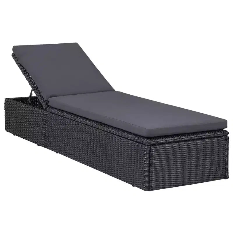 vidaXL tuinmeubelset, zwart en donkergrijs