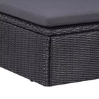 vidaXL tuinmeubelset, zwart en donkergrijs