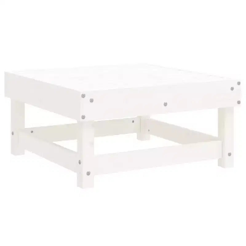 vidaXL Garden Lounge Set White Solid pine wood Large Modular