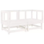 vidaXL Garden Lounge Set White Solid pine wood Large Modular