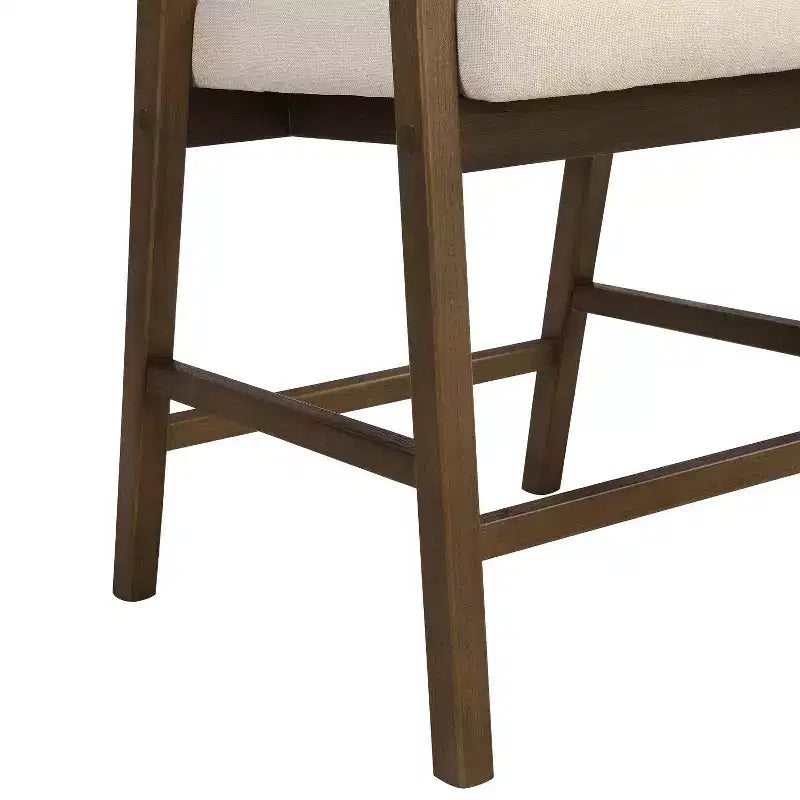 Christopher Knight Home Mirae Mid-Century Modern 5 Piece Rubberwood Rattan Counter Stools with Fluted Counter Table