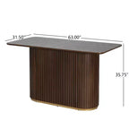 Christopher Knight Home Mirae Mid-Century Modern 5 Piece Rubberwood Rattan Counter Stools with Fluted Counter Table