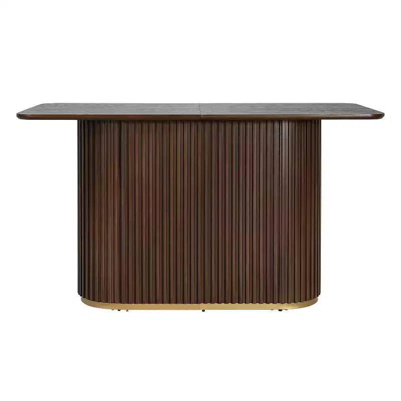 Christopher Knight Home Mirae Mid-Century Modern 5 Piece Rubberwood Rattan Counter Stools with Fluted Counter Table