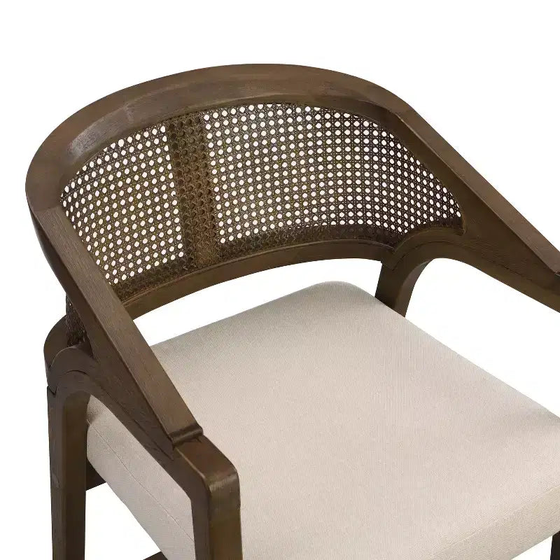 Christopher Knight Home Mirae Mid-Century Modern 5 Piece Rubberwood Rattan Counter Stools with Fluted Counter Table