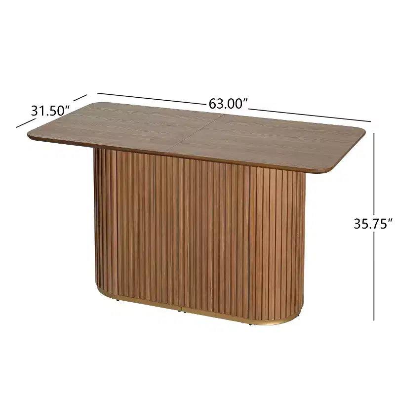 Christopher Knight Home Mirae Mid-Century Modern 5 Piece Rubberwood Rattan Counter Stools with Fluted Counter Table