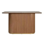 Christopher Knight Home Mirae Mid-Century Modern 5 Piece Rubberwood Rattan Counter Stools with Fluted Counter Table
