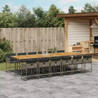 vidaXL Garden Dining Set Grey and Brown