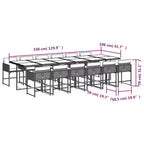 vidaXL Garden Dining Set Grey and Brown