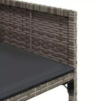 vidaXL Garden Dining Set Grey and Brown