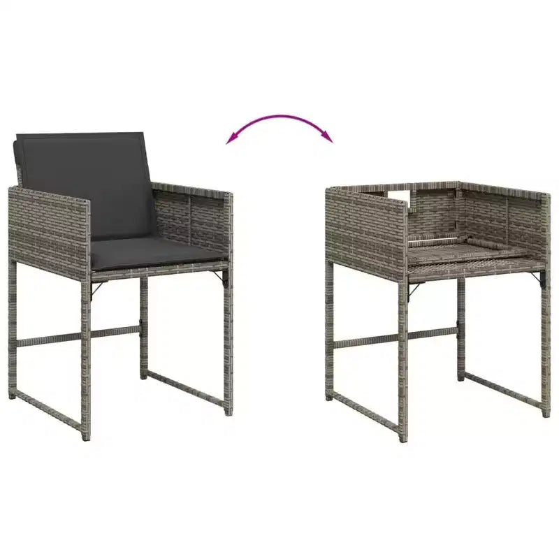 vidaXL Garden Dining Set Grey and Brown