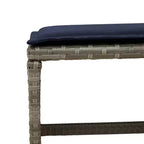 vidaXL terras-eetset voor 10 personen, grijs poly-rattan, 10 zitplaatsen, inklapbaar
