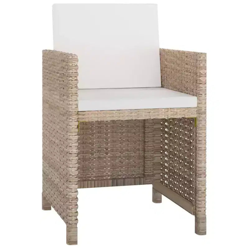 vidaXL Outdoor Dining Set PE Rattan Large Removable Covers
