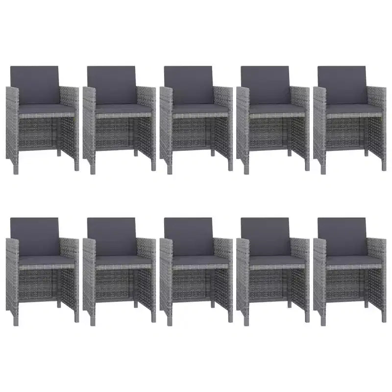 vidaXL Outdoor Dining Set PE Rattan Large Removable Covers