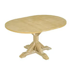 GDFStudio Zayd 6-delige eetkamerset met uitschuifbare tafel op centrale poot, ladderrugstoelen en bank
