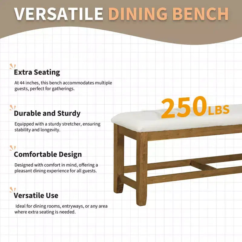 GDFStudio Zayd 6-delige eetkamerset met uitschuifbare tafel op centrale poot, ladderrugstoelen en bank