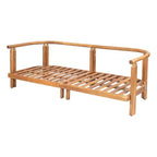 ModernLuxe 3-delige loungeset voor buiten, weerbestendige tuinmeubelset met zachte kussens en clubfauteuils, beige/teakhout