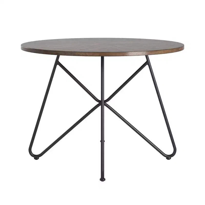 Norfolk ronde eettafelset van 5 delen met walnootafwerking – INSPIRE Q