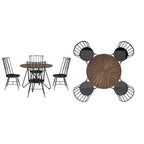 Norfolk ronde eettafelset van 5 delen met walnootafwerking – INSPIRE Q
