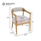 Christopher Knight Home Everett Mid-Century Modern 5-Piece Wood Dining Set with 4 Upholstered Armchairs