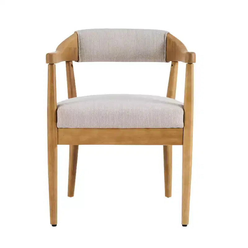 Christopher Knight Home Everett Mid-Century Modern 5-Piece Wood Dining Set with 4 Upholstered Armchairs