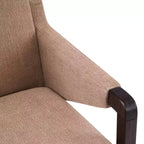 Christopher Knight Home Lindiwe moderne 7-delige eetkamerset van rubberhout met linnen bekleding en rechthoekige tafel