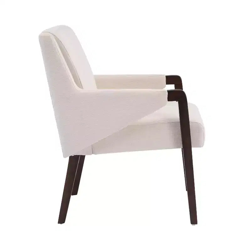 Christopher Knight Home Lindiwe moderne 7-delige eetkamerset van rubberhout met linnen bekleding en rechthoekige tafel