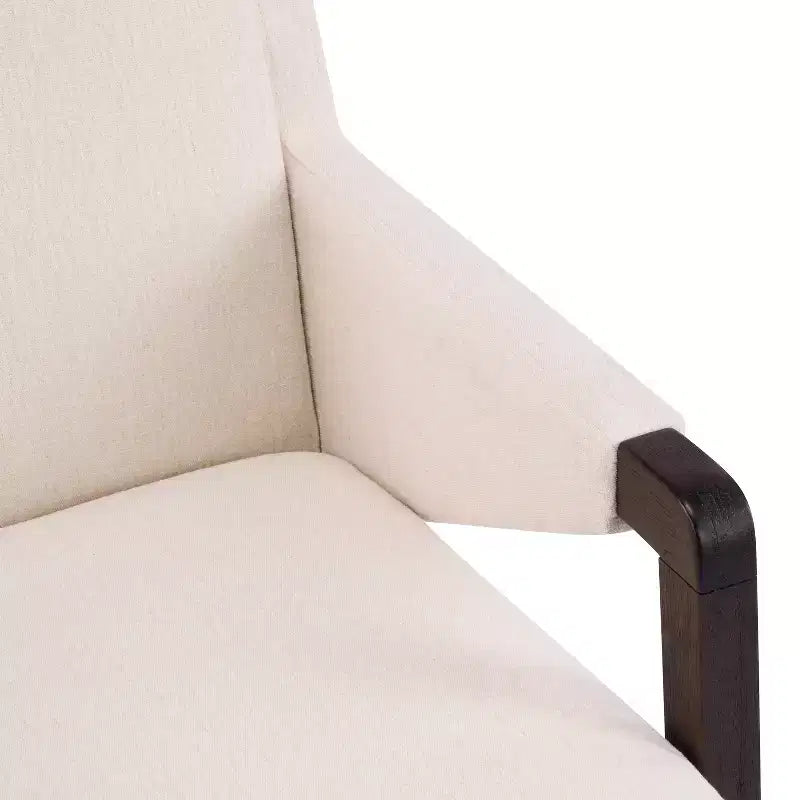 Christopher Knight Home Lindiwe moderne 7-delige eetkamerset van rubberhout met linnen bekleding en rechthoekige tafel