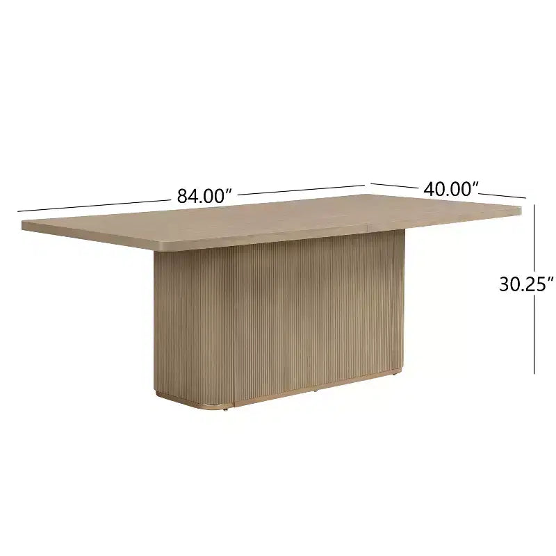 Christopher Knight Home Lindiwe moderne 7-delige eetkamerset van rubberhout met linnen bekleding en rechthoekige tafel