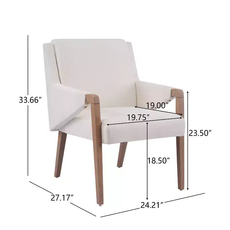 Christopher Knight Home Lindiwe moderne 7-delige eetkamerset van rubberhout met linnen bekleding en rechthoekige tafel