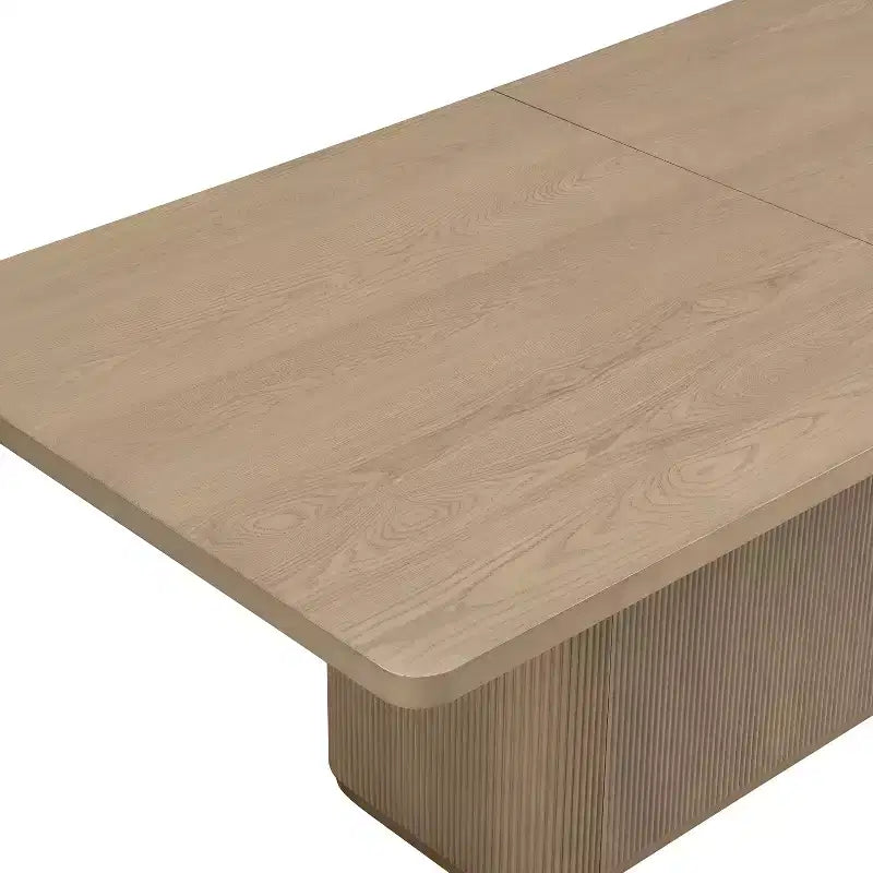 Christopher Knight Home Lindiwe moderne 7-delige eetkamerset van rubberhout met linnen bekleding en rechthoekige tafel