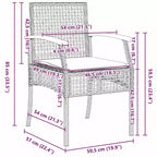 vidaXL Garden Dining Set with Cushion 5 pcs Beige and Black Rattan