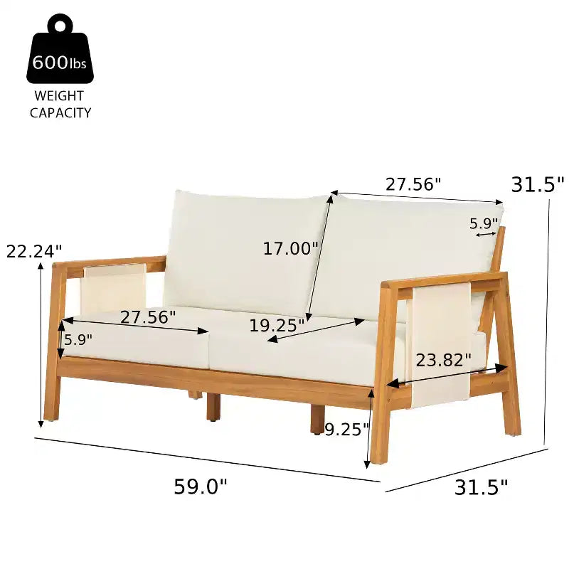 ModernLuxe 2/4pcs Patio Sofa Set Outdoor Conversation Chat Set Weather-resistant Garden Seating Group with Soft Cushion & Coffee Table