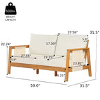 ModernLuxe 2/4pcs Patio Sofa Set Outdoor Conversation Chat Set Weather-resistant Garden Seating Group with Soft Cushion & Coffee Table