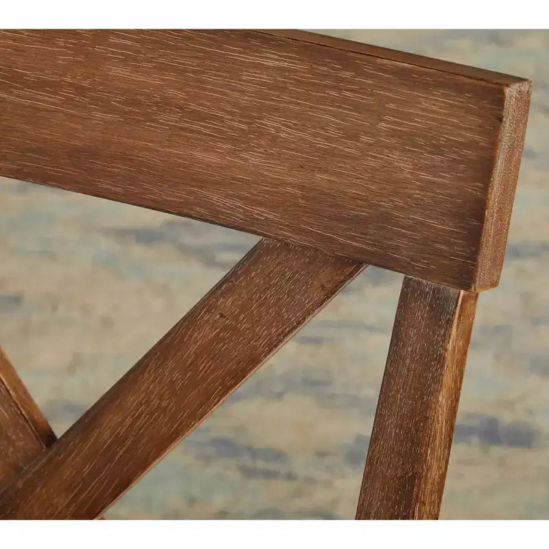 Buylateral Fairmont 7-delige rechthoekige eethoek in moderne boerderijstijl, drijfhout/beige