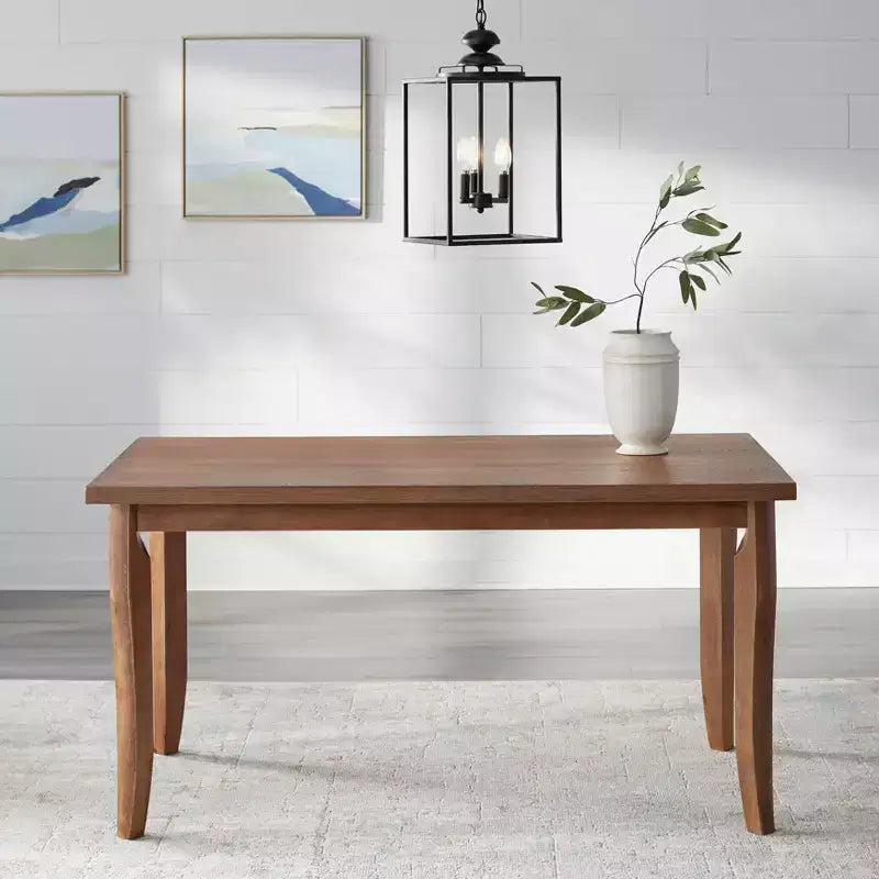 Buylateral Fairmont 7-delige rechthoekige eethoek in moderne boerderijstijl, drijfhout/beige