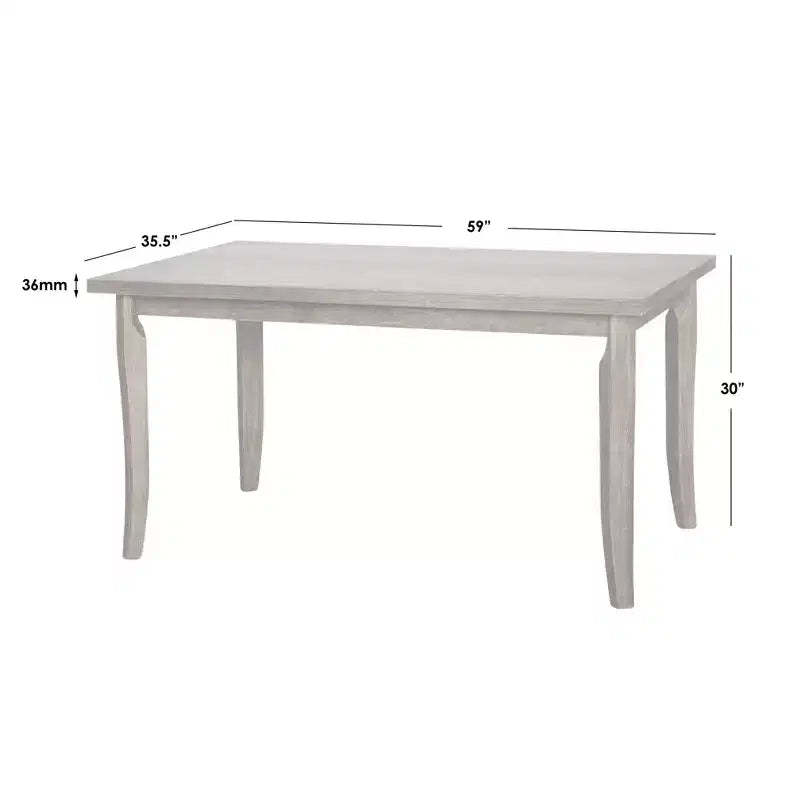 Buylateral Fairmont 7-delige rechthoekige eethoek in moderne boerderijstijl, drijfhout/beige