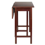 Winsome 3pc Lynnwood Set Drop Leaf Counter Height Dining Sets with Counter Stools Wood/Walnut: Mid-Century Modern, 4-Seat Pub Table Set