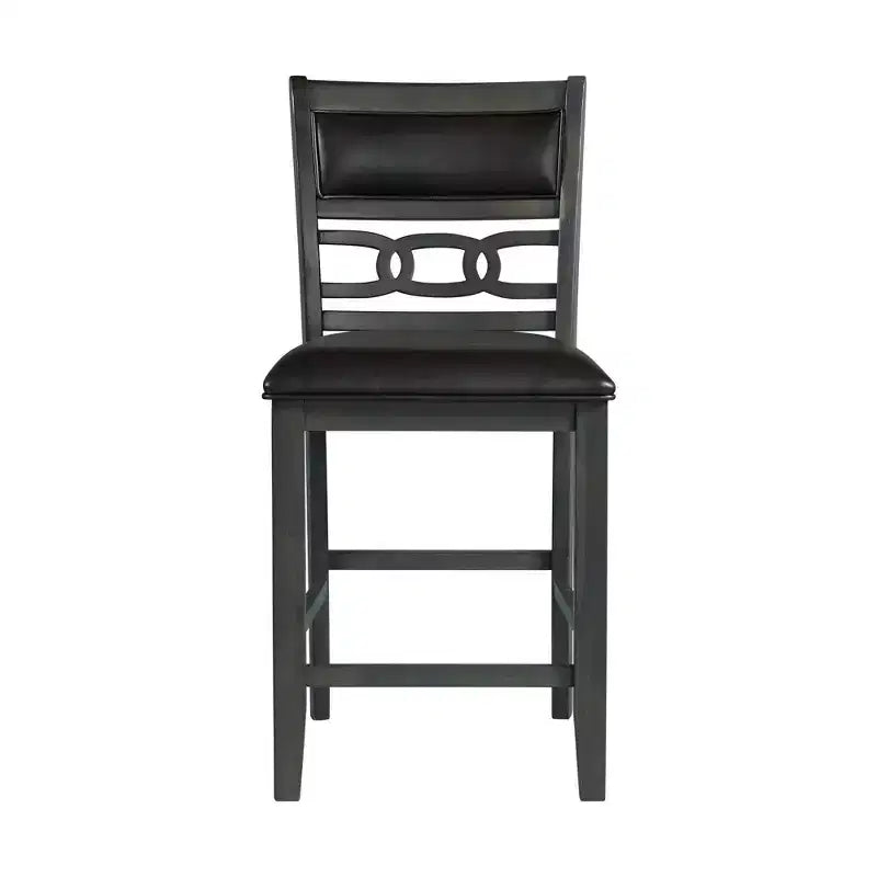 5pc Taylor Counter Height Dining Set with Shelf Base & Upholstered Chairs - Picket House Furnishings