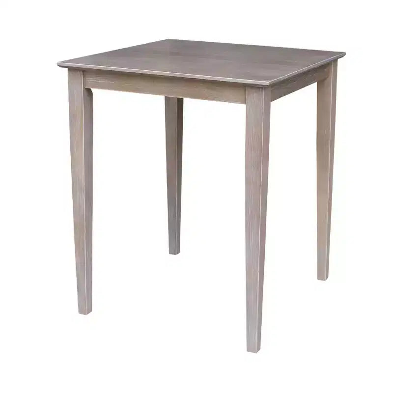 30"x30" Counter Height Dining Set with 4 Emily Stools Washed Gray/Taupe - International Concepts