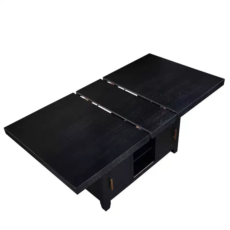 5pc Yves Counter Height Dining Set with Storage Rubbed Charcoal - Steve Silver Co.