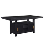 5pc Yves Counter Height Dining Set with Storage Rubbed Charcoal - Steve Silver Co.